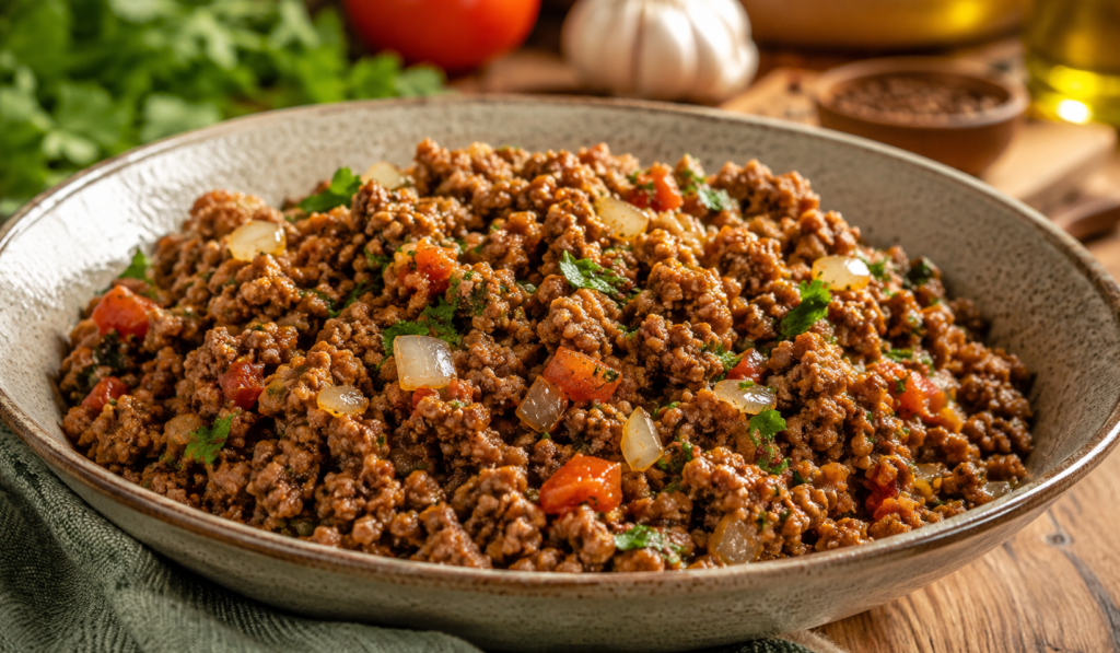 Aprenda a fazer carne moída refogada 