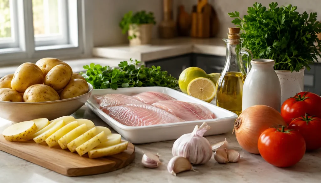 Ingredientes para preparar esse peixe delicioso