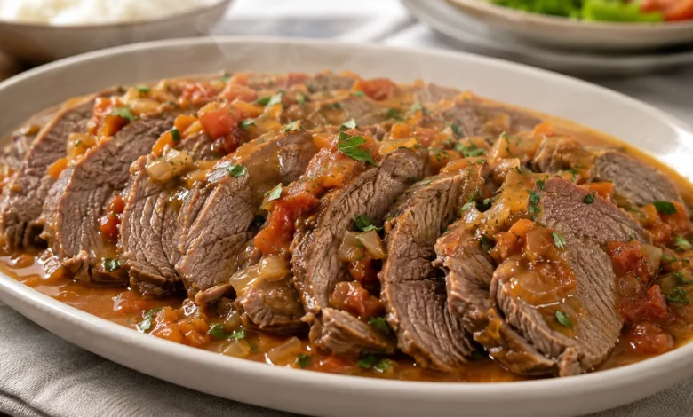 Carne deliciosa Na panela Na panela de pressão