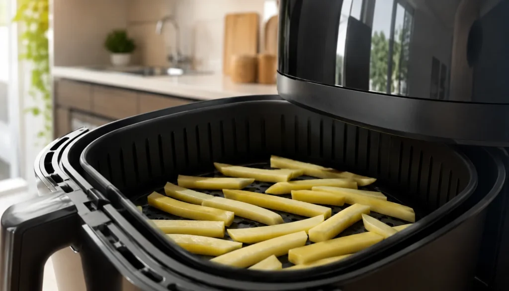 Batatas cruas na air fryer