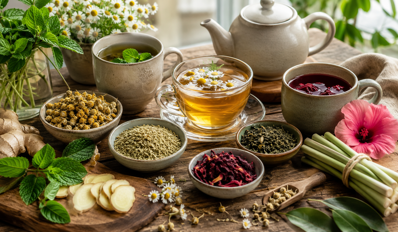 Chás naturais para incluir na rotina com cuidado e preparo correto