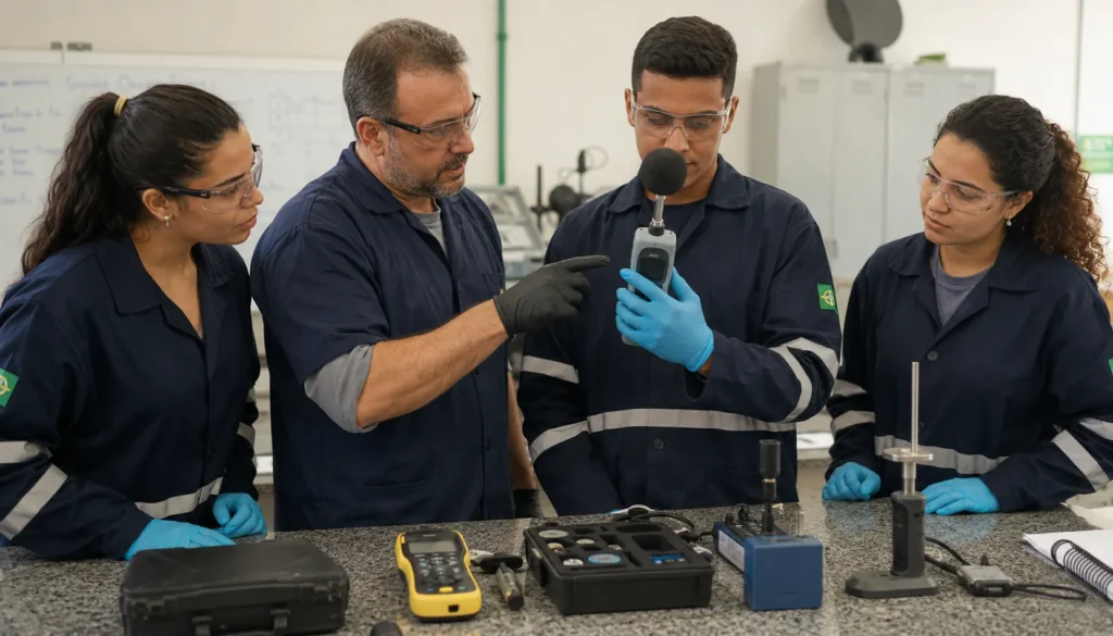 Aula prática do Curso Técnico em Segurança do Trabalho