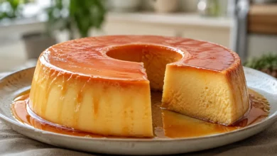 Pudim de leite condensado na air fryer cremoso com calda de caramelo