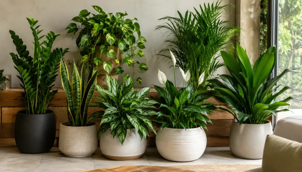 Sala Moderna Repleta de Plantas
