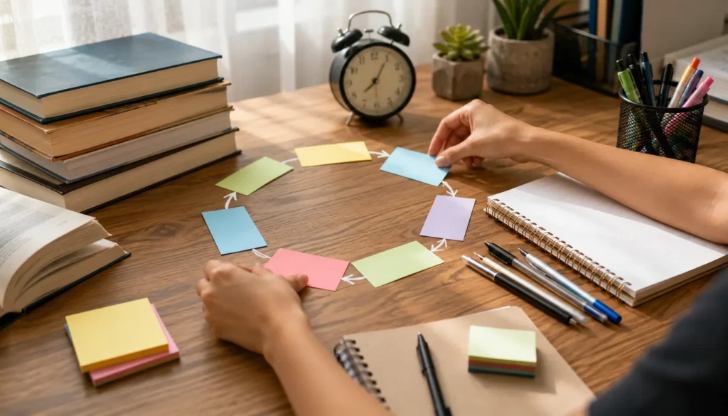 Exemplo de ciclo de estudos semanal
