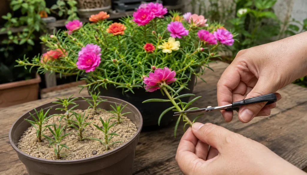 Propagação de Portulacas Floridas