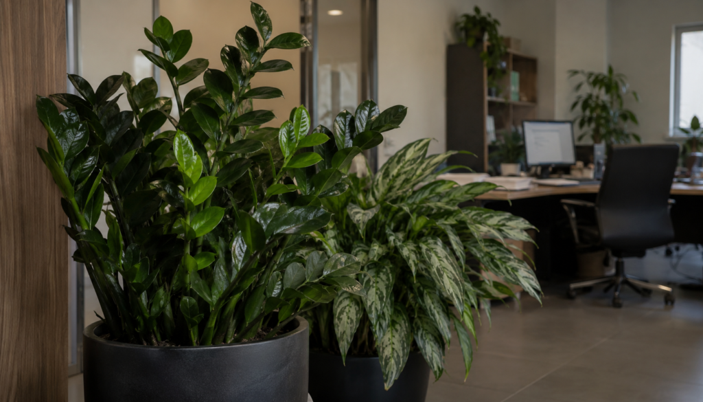 Plantas para escritório adaptadas a ambientes com pouca luz