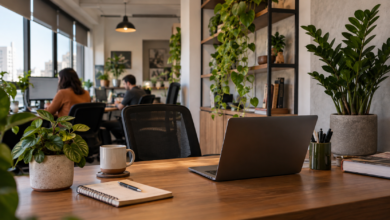Plantas para escritório decorando ambiente de trabalho