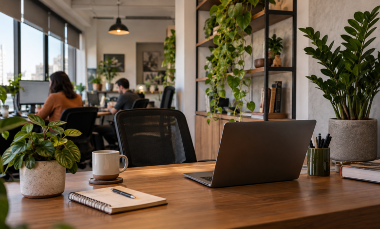 Plantas para escritório decorando ambiente de trabalho
