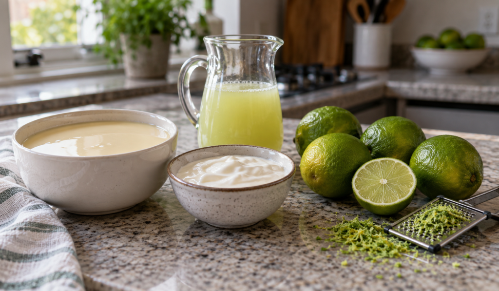 Ingredientes para Mousse de Limão Cremoso